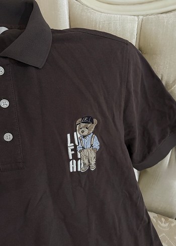 Düğmeli Kahverengi Erkek Polo Tişört - Görsel 3