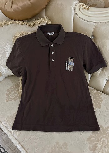 Düğmeli Kahverengi Erkek Polo Tişört - Görsel 2