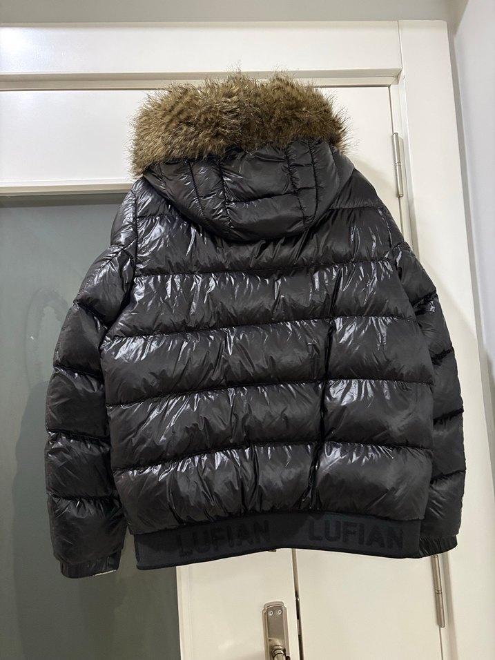 Kürk Detaylı Siyah Erkek Deri Mont - Görsel 4