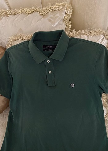 Erkek Koyu Yeşil Kısa Kollu Polo Tişört - Görsel 2