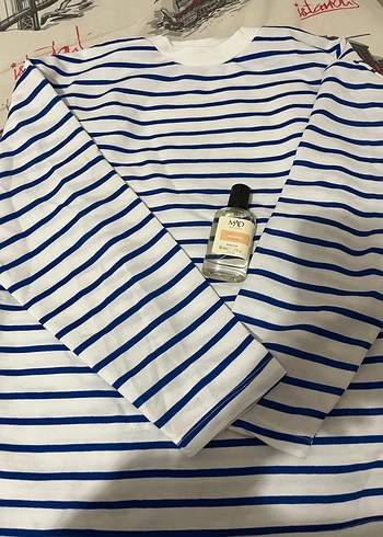 Mad parfümü ve trendyolmilla çizgili sweat