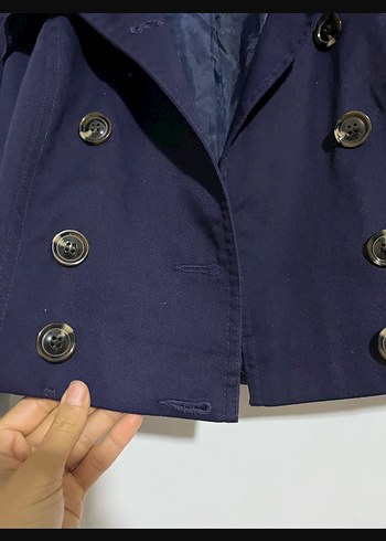 Atmosphere Kadın Camel Denim Midi Boy Bağcıklı Yağmurluk
