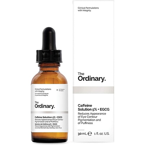 The Ordinary Göz Altı Morlukları ve Şişkinlikleri için Caffeine 