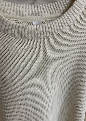Krem Örgü Kadın Basic Kazak - Görsel 2