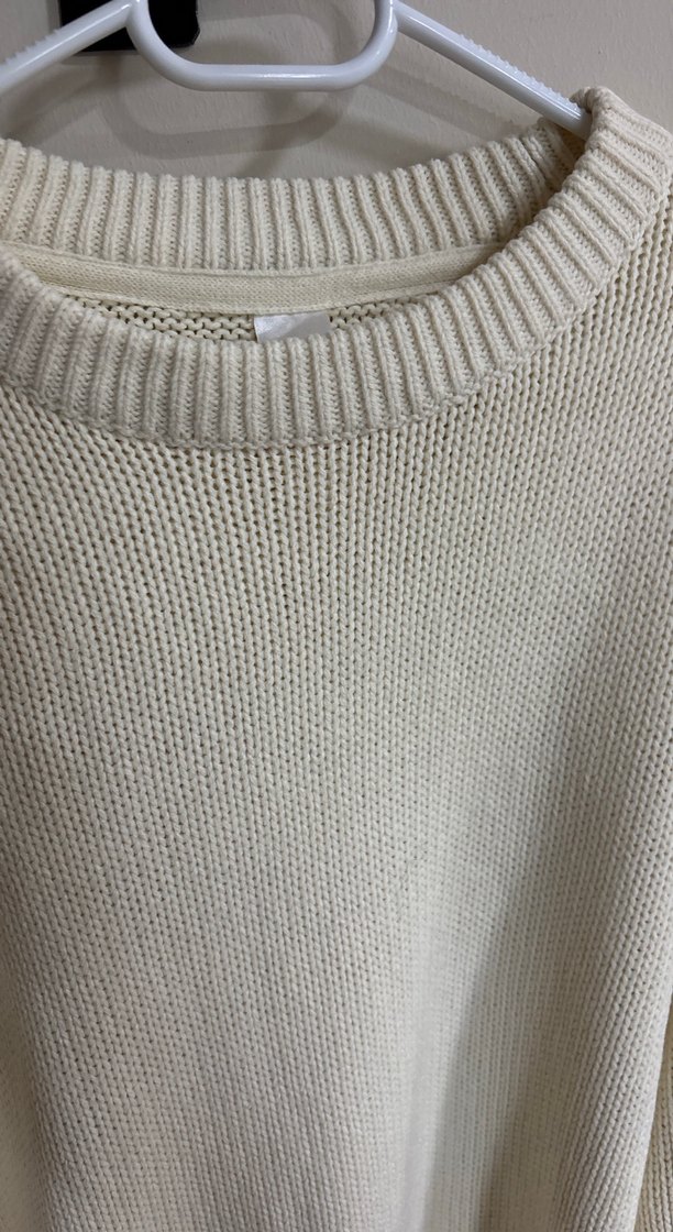 Krem Örgü Kadın Basic Kazak - Görsel 2