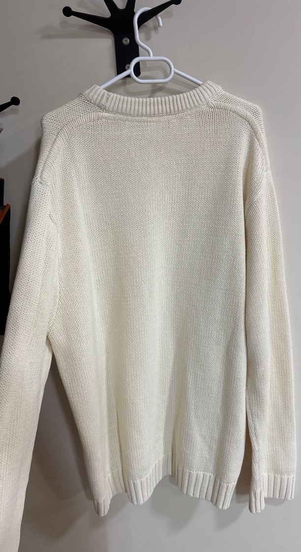 Krem Örgü Kadın Basic Kazak - Görsel 4