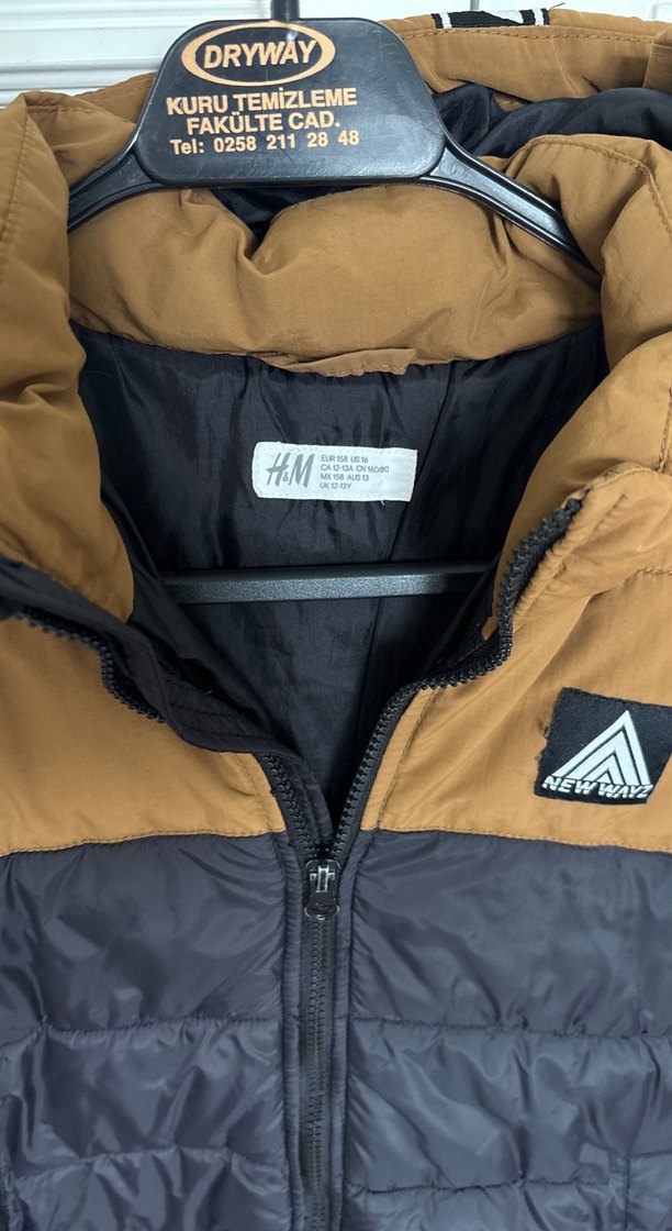 Kahverengi Siyah Kapüşonlu Erkek Mont - Görsel 2