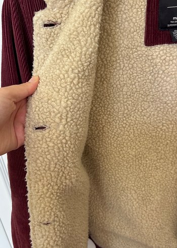 Bordo Süet Düğmeli Midi Erkek Ceket - Görsel 3