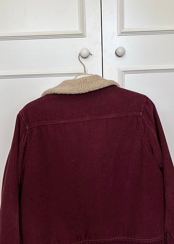 Bordo Süet Düğmeli Midi Erkek Ceket - Görsel 4