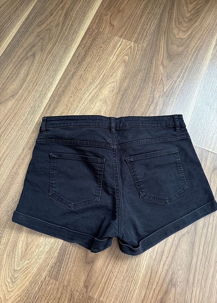 siyah mini şort - Görsel 2