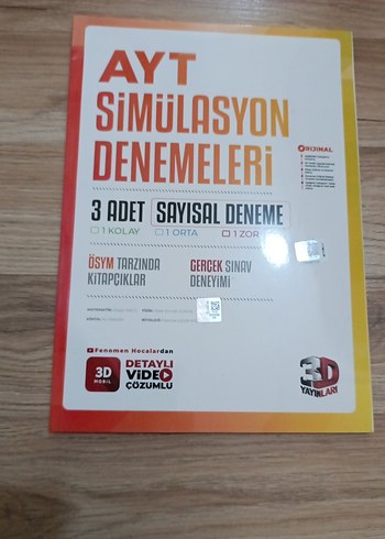 AYT Sayısal 3'lü Simülasyon Denemeleri Kitapçığı