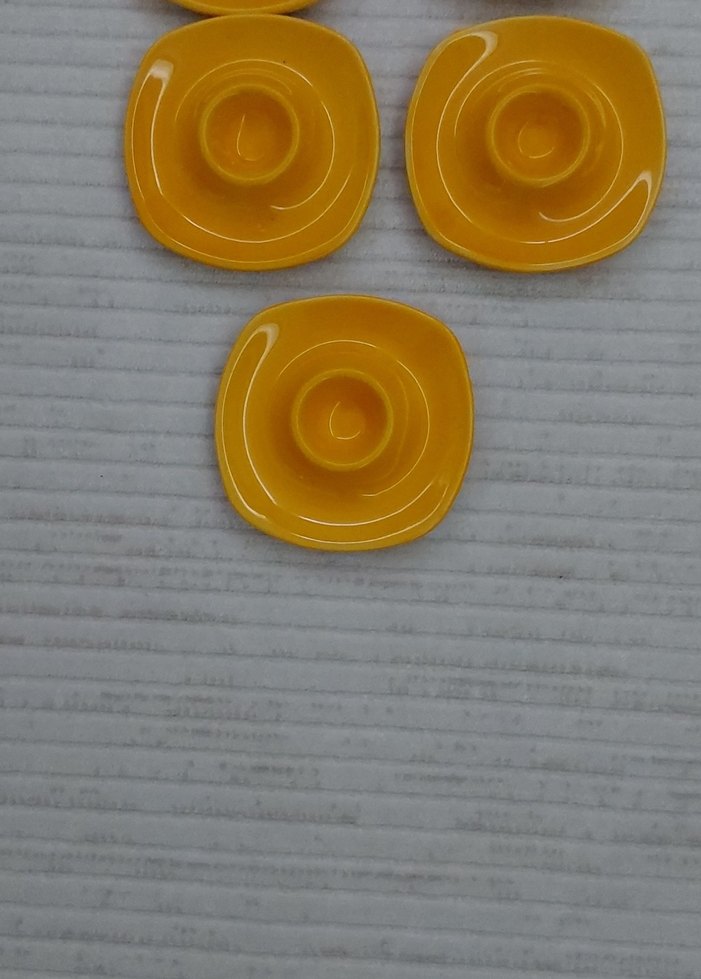 Sarı Soyut Desenli  yumurta  kabi - Görsel 3