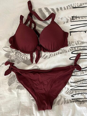 H&M Bordo Bikini Takımı