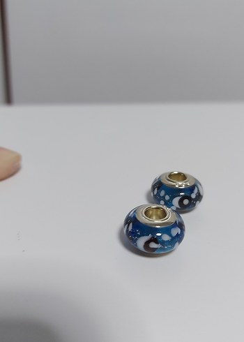 YENİ,ETİKETLİ 925 GÜMÜŞ KAPLAMA GÖKYÜZÜ ÖZEL SERİ MURANO CHARM. - Görsel 4