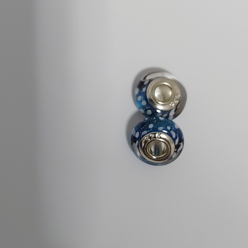 YENİ,ETİKETLİ 925 GÜMÜŞ KAPLAMA GÖKYÜZÜ ÖZEL SERİ MURANO CHARM. - Görsel 3