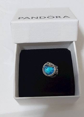 YENİ,ETİKETLİ AÇIK MAVİ TAC PANDORA CHARM. - Görsel 2