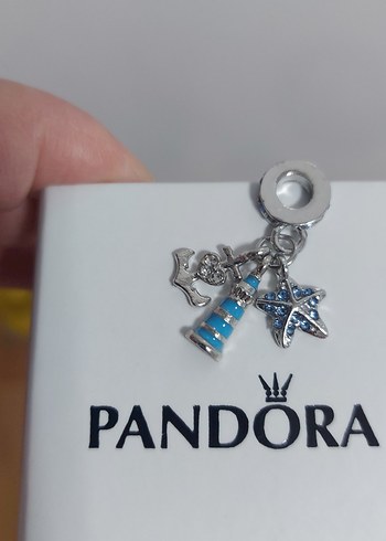 YENİ,PASLANMAZ ÇELİK DENİZ TEMALI PANDORA CHARM. - Görsel 2
