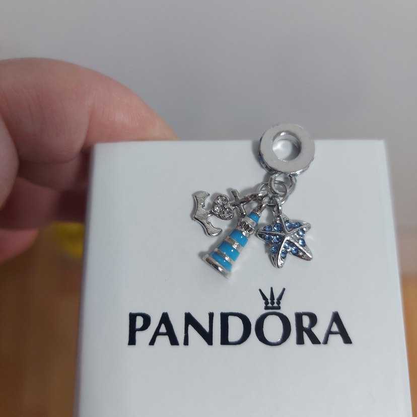 YENİ,PASLANMAZ ÇELİK DENİZ TEMALI PANDORA CHARM. - Görsel 2