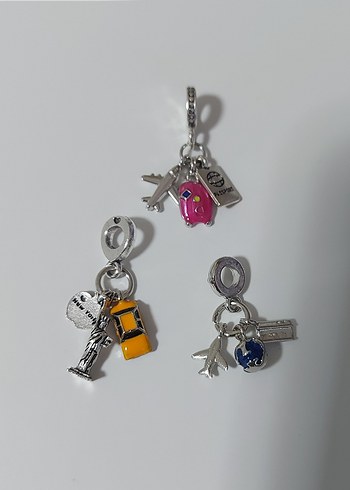 YENİ,316 L PAS.ÇELİK SEYAHAT SERİSİ PANDORA CHARMLAR. - Görsel 2