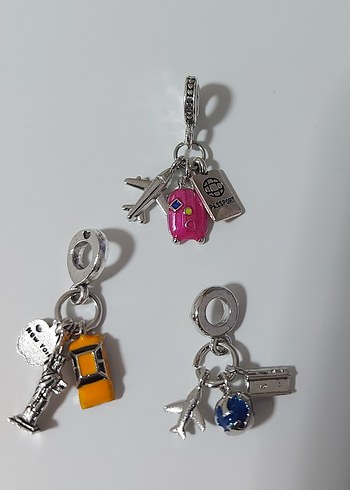 YENİ,316 L PAS.ÇELİK SEYAHAT SERİSİ PANDORA CHARMLAR. - Görsel 3