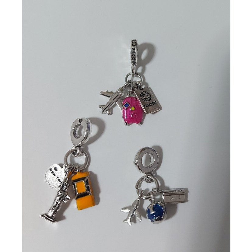 YENİ,316 L PAS.ÇELİK SEYAHAT SERİSİ PANDORA CHARMLAR. - Görsel 3