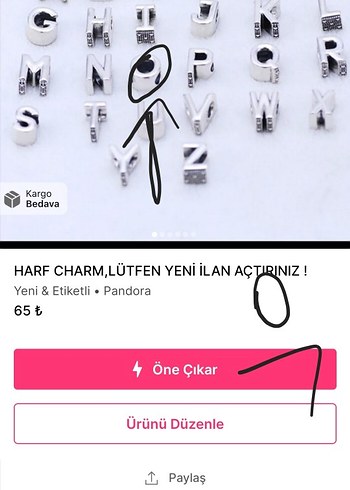 Pandora 2 Adet CHARM