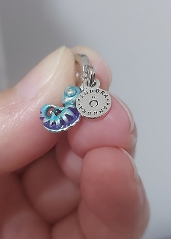 YENİ,316 L PASLANMAZ ÇELİK,DAMGALI BUKALEMUN PANDORA CHARM.