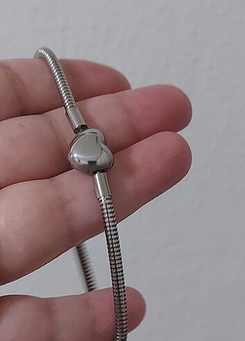Beden çeşitli Renk YENİ,PASLANMAZ ÇELİK KALP KLİPS PANDORA BİLEKLİK.(KAMPANYALI)