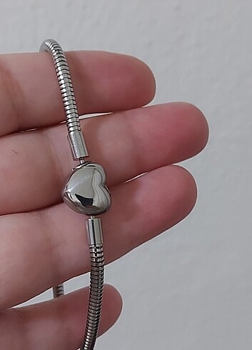 Pandora YENİ,PASLANMAZ ÇELİK KALP KLİPS PANDORA BİLEKLİK.(KAMPANYALI)