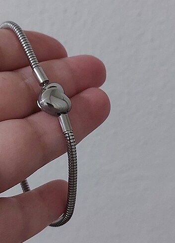 Beden YENİ,PASLANMAZ ÇELİK KALP KLİPS PANDORA BİLEKLİK.(KAMPANYALI)