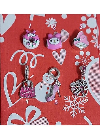 Pandora PEMBE SERİ CHARMLAR,LÜTFEN YENİ İLAN AÇTIRINIZ !