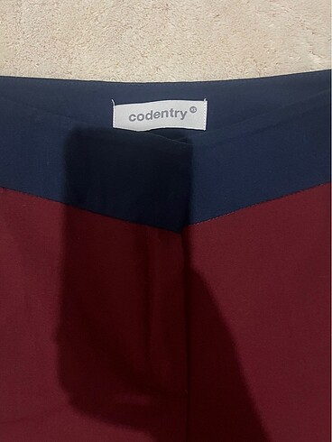 xs Beden Codentry marka çift renk kumaş pantolon