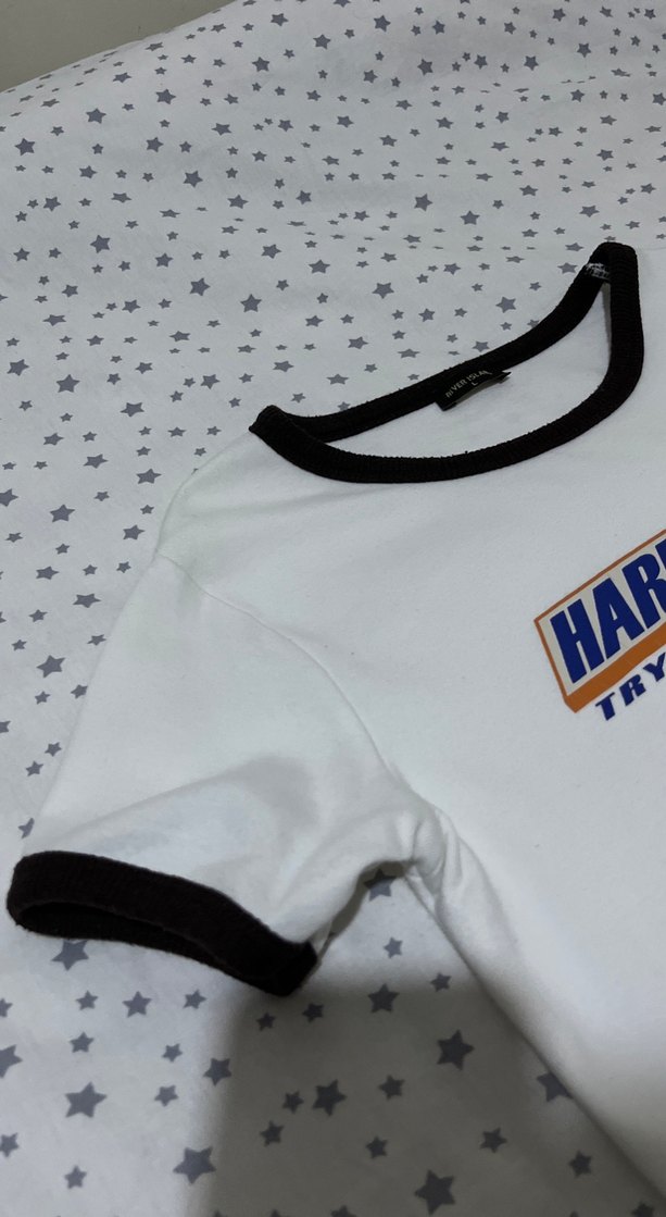 Baskılı Kahverengi-Beyaz Kadın Crop - Görsel 3