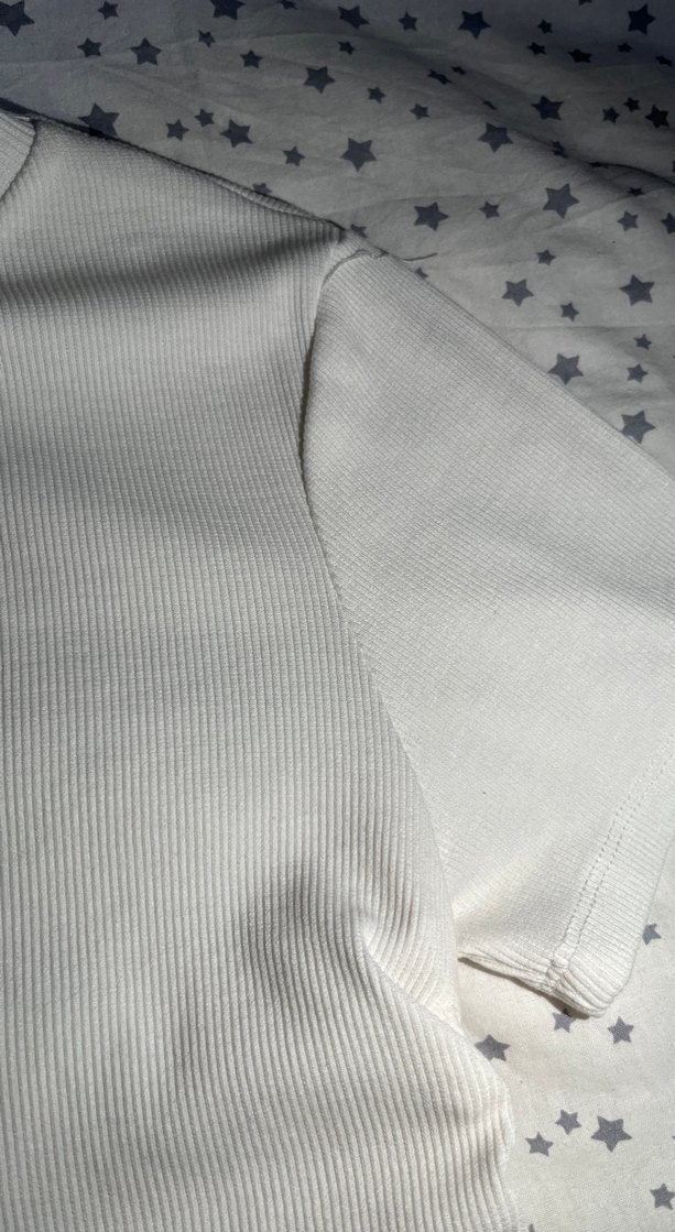 Kadın Yandan Bağlamalı Beyaz Crop - Görsel 4