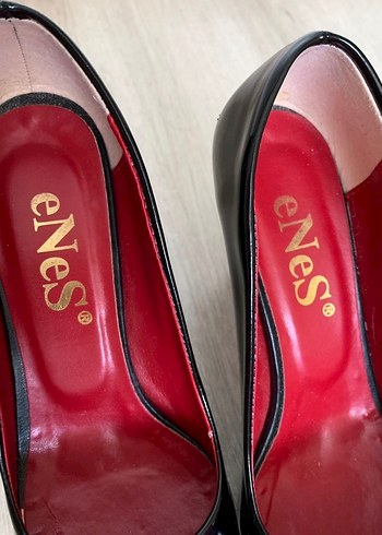 Siyah Rugan Stiletto Kadın Ayakkabı - Görsel 2