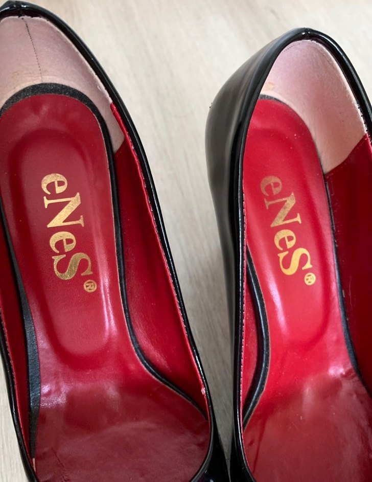 Siyah Rugan Stiletto Kadın Ayakkabı - Görsel 2