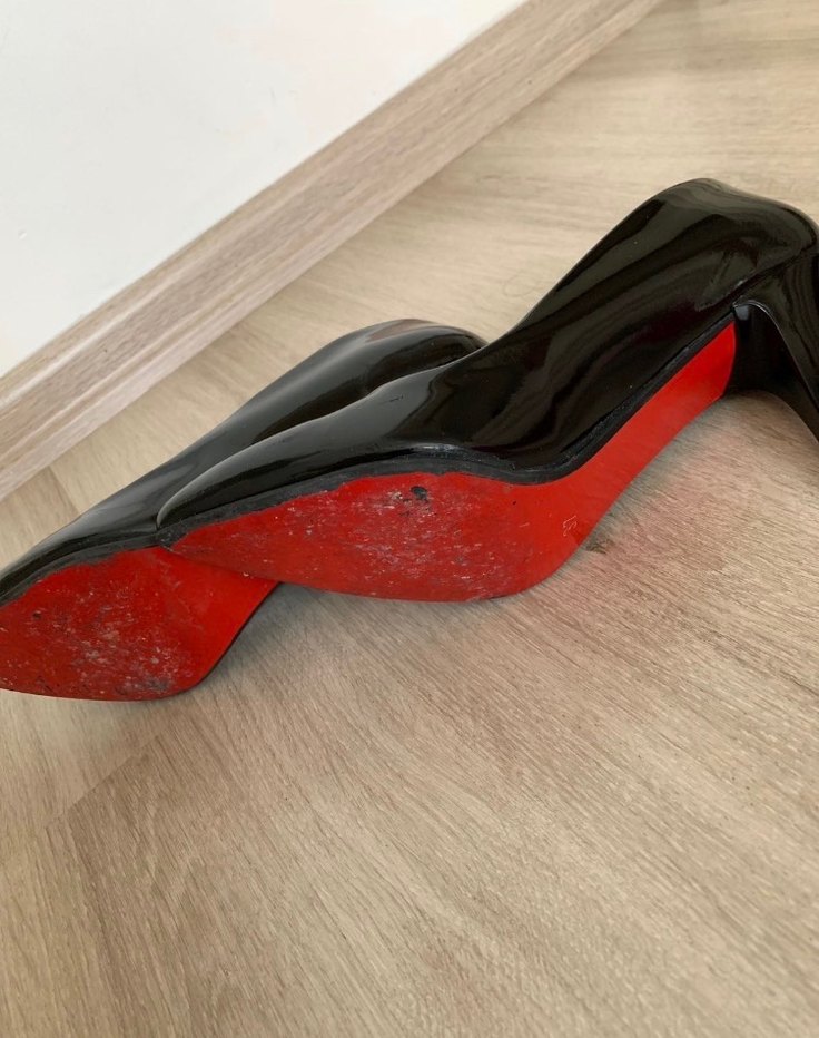 Siyah Rugan Stiletto Kadın Ayakkabı - Görsel 3