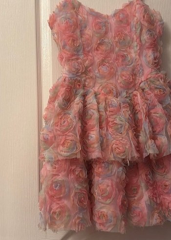 pembe mini elbise - Görsel 2