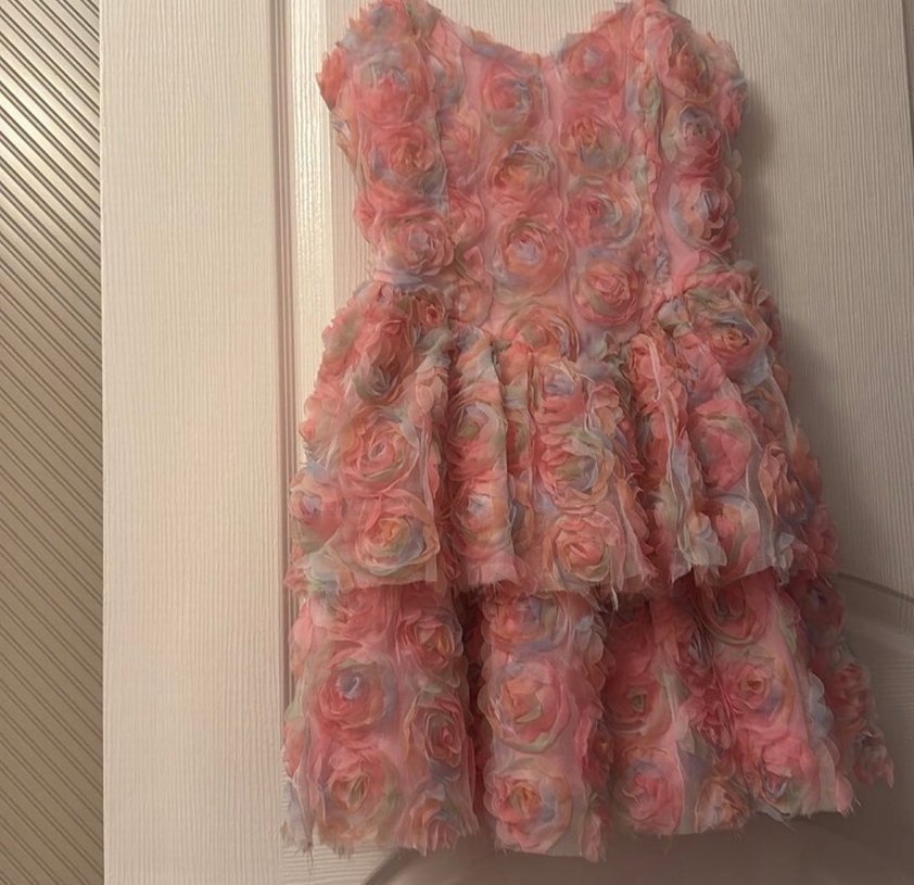 pembe mini elbise - Görsel 2