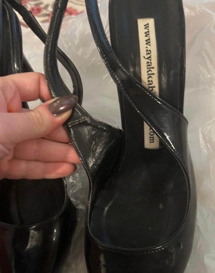 Siyah Stiletto Topuklu Kadın Ayakkabı - Görsel 2