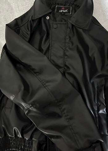 Oversize Deri Ceket - Görsel 3
