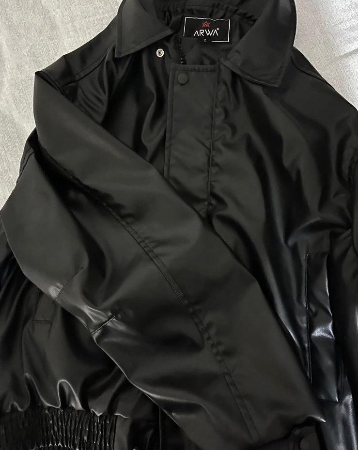 Oversize Deri Ceket - Görsel 3