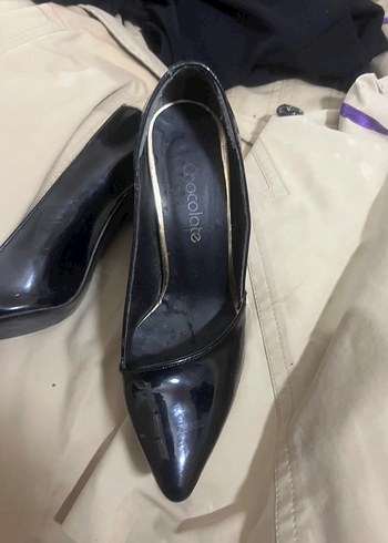 Siyah Stiletto topuklu ayakkabı - Görsel 4