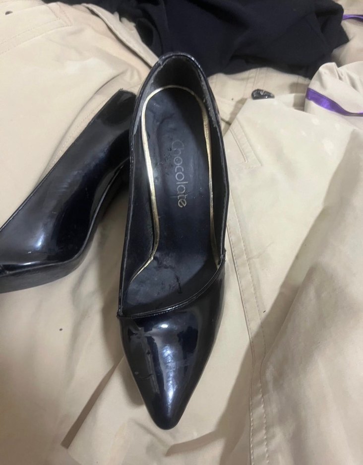 Siyah Stiletto topuklu ayakkabı - Görsel 4