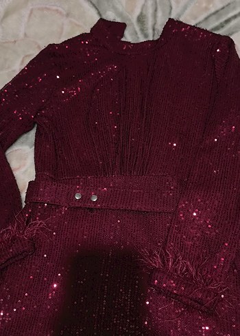 42 Beden Bordo tesettür abiye