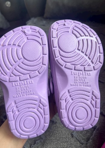 Mor Kız Çocukları Terlik Velcro Bantlı - Görsel 4