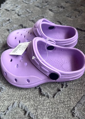 Mor Kız Çocukları Terlik Velcro Bantlı - Görsel 3