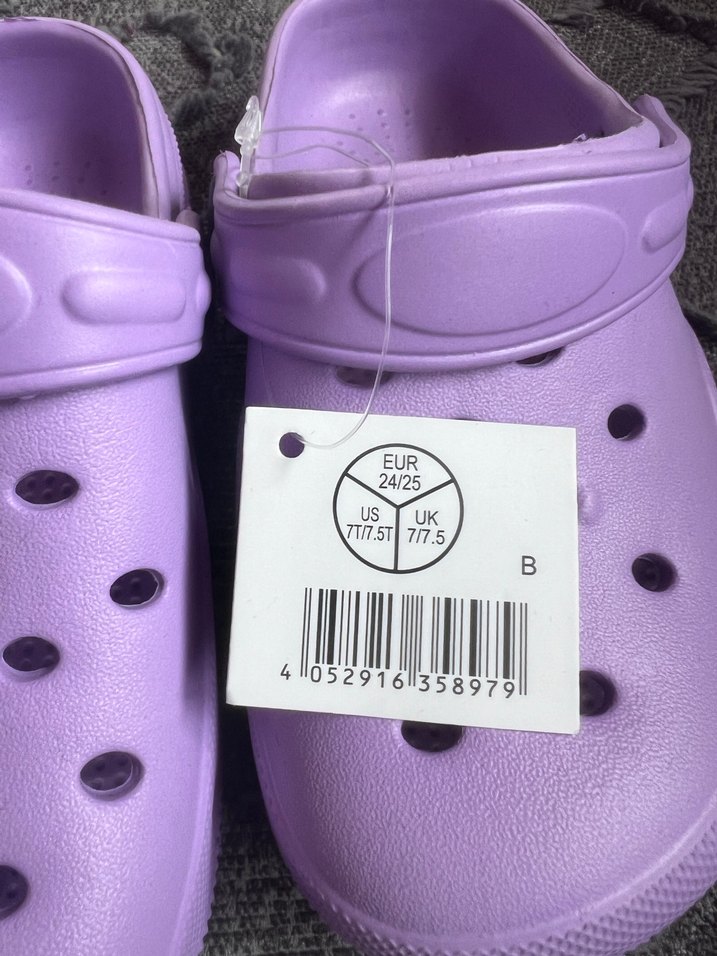 Mor Kız Çocukları Terlik Velcro Bantlı - Görsel 2