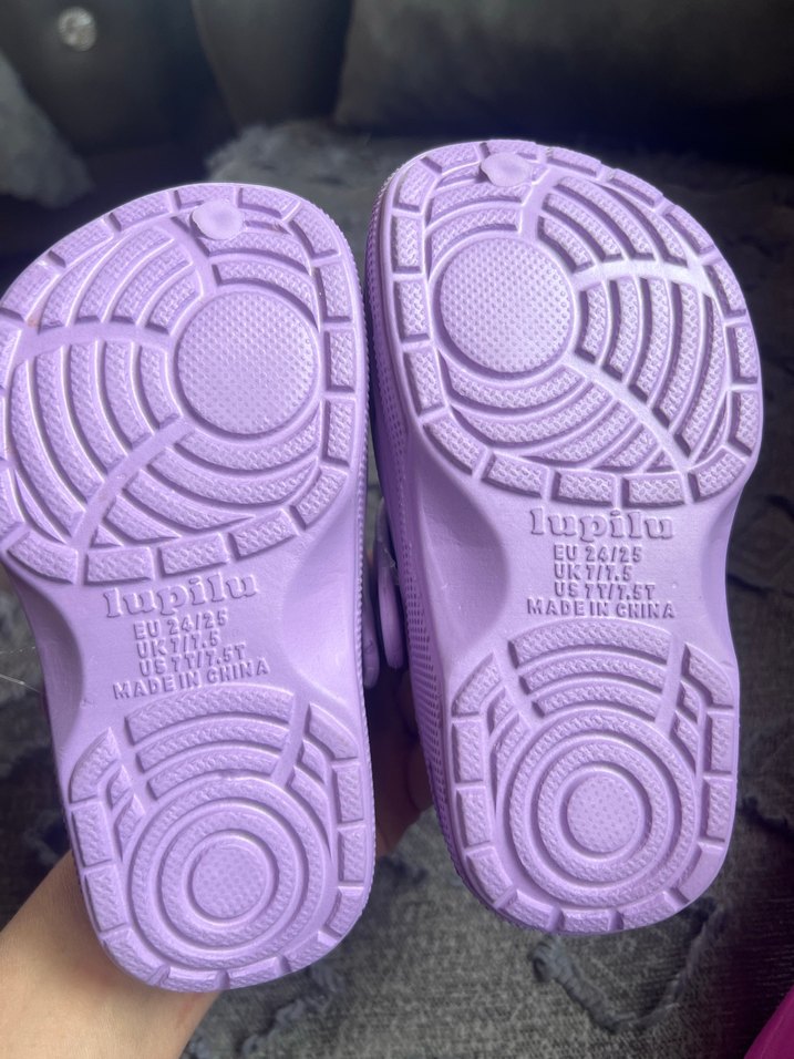 Mor Kız Çocukları Terlik Velcro Bantlı - Görsel 4