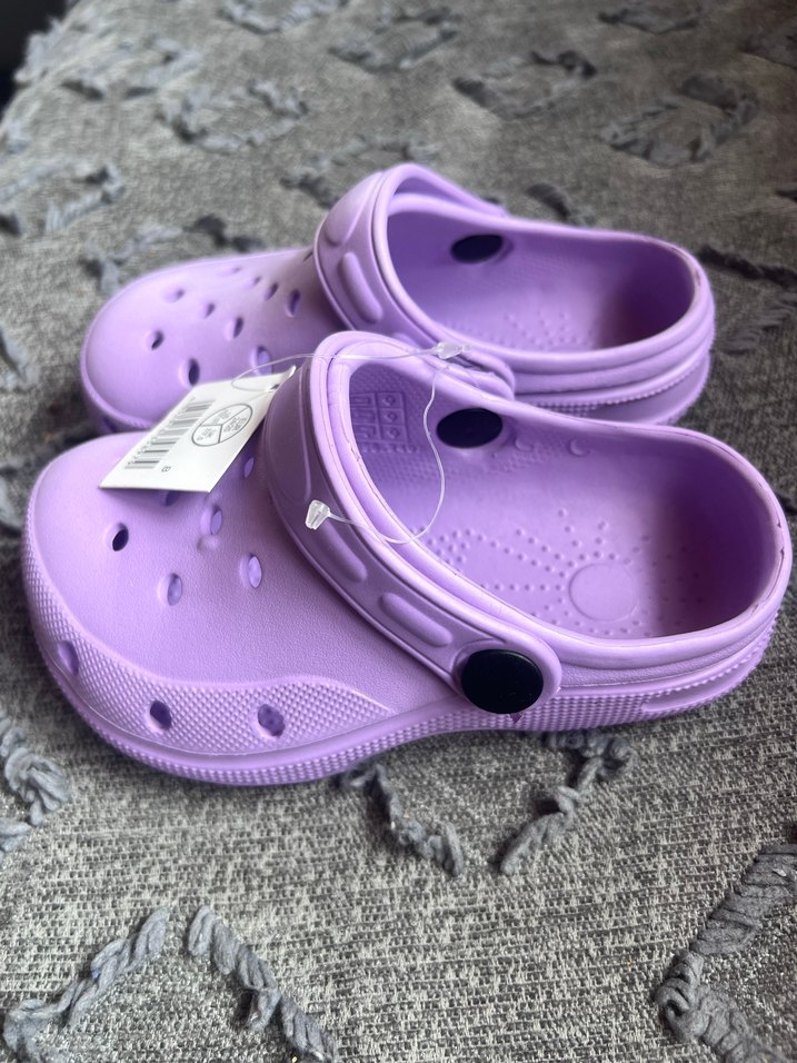 Mor Kız Çocukları Terlik Velcro Bantlı - Görsel 3